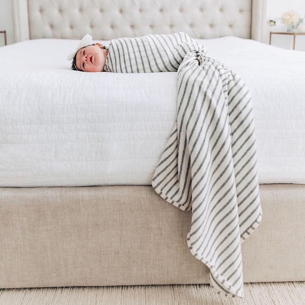 LouLou & Company Lucca Striped Swaddle Blanket